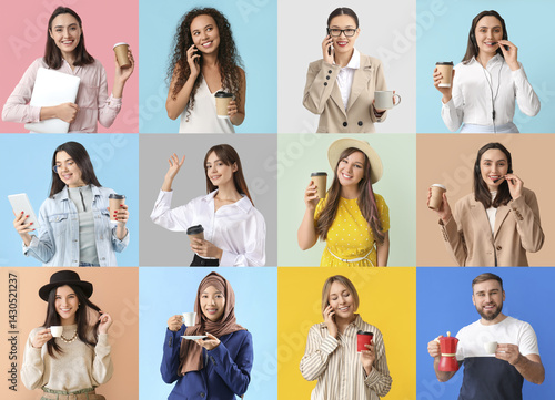 Collage of many people drin...