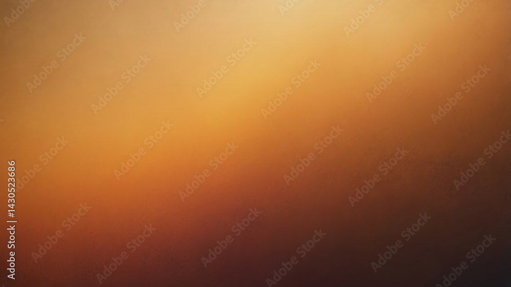 Naklejka premium Golden Sunset Horizon with Warm Gradient Tones and Atmospheric Glow | AI Landscape Art