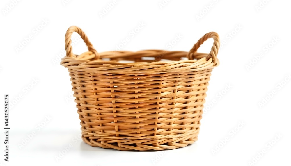 wicker basket isolated on white background wicker basket isolated on white background