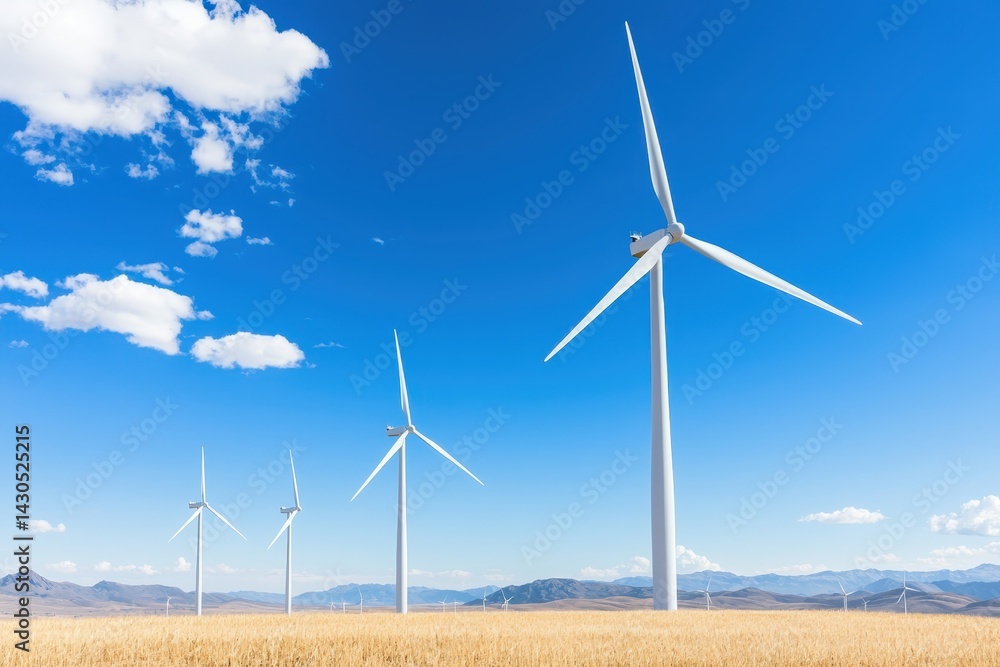 Economic growth impacted by climate change, featuring wind turbines in a landscape. Economic growth impacted by climate change, featuring wind turbines in a landscape.
