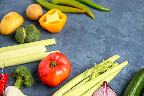 Fresh organic vegetables in...