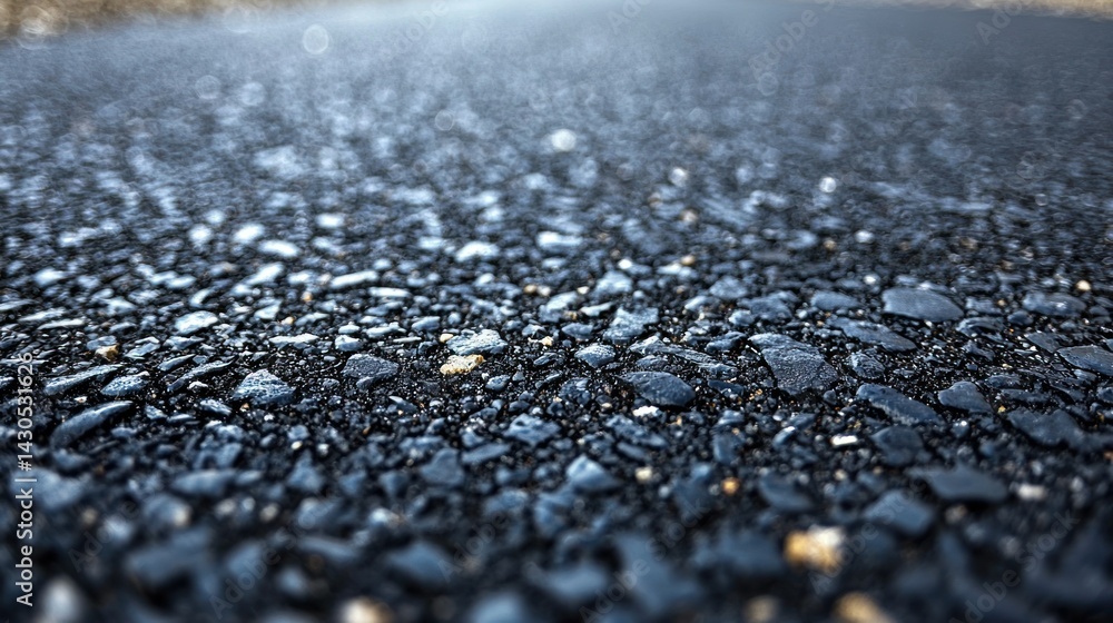 Close-Up of Asphalt Texture: Dark, Gritty, and Detailed Road Surface Close-Up of Asphalt Texture: Dark, Gritty, and Detailed Road Surface