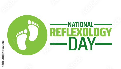 National Reflexology Day background banner or poster design template. observed every year in May. Holiday concept. Use to any Template, card, poster, placard, template.