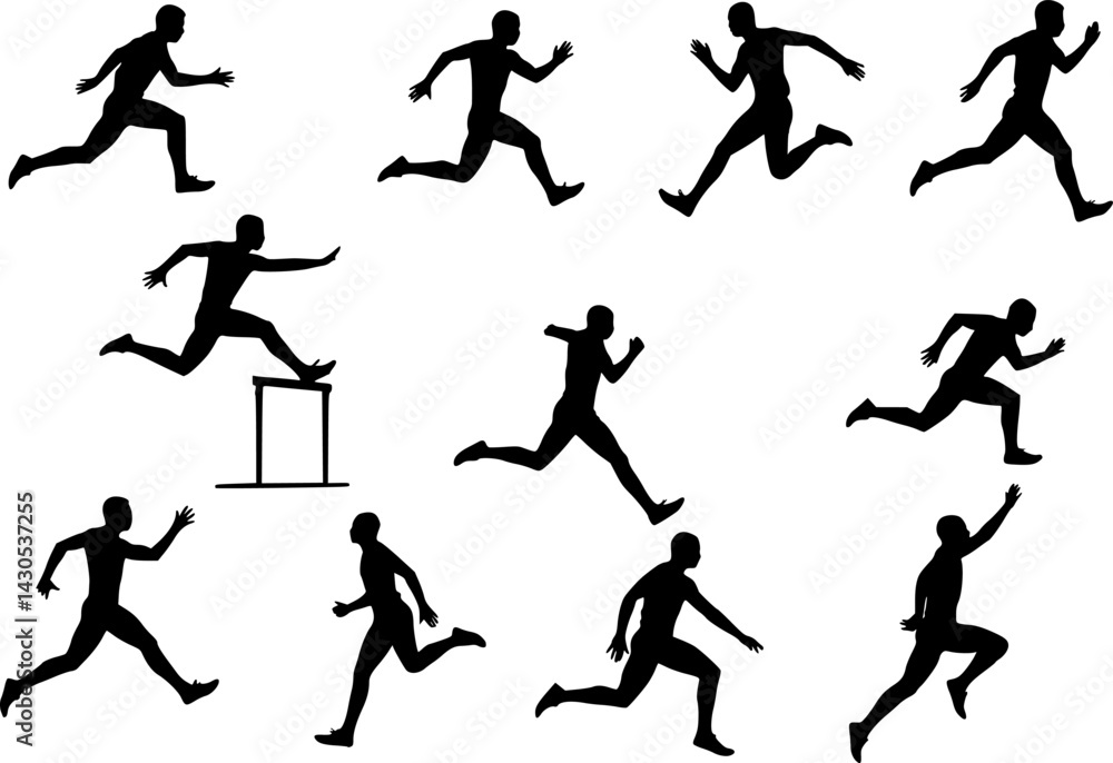 Track and Field Men Silhouette Vector
Track and Field Men Silhouette Vector