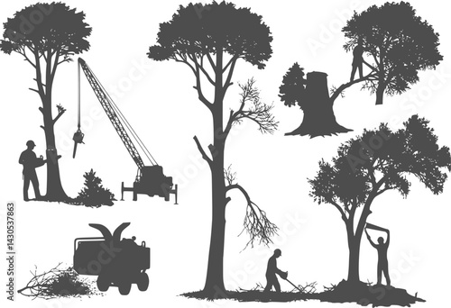 Tree Services vector eps, Silhouette, Logo, Tree Services vector eps Cut Files for Cricut Design, Tree Services Digital Commercial Clipart - PNG, EPS