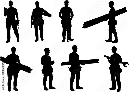 Construction Workers Silhouette vector cut files
. vector set