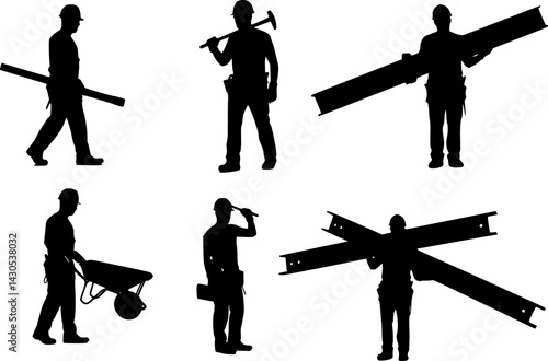 Construction Workers Silhouette vector cut files
. vector set