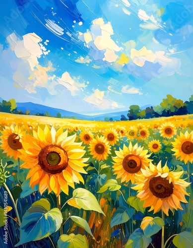 Champ de tournesols