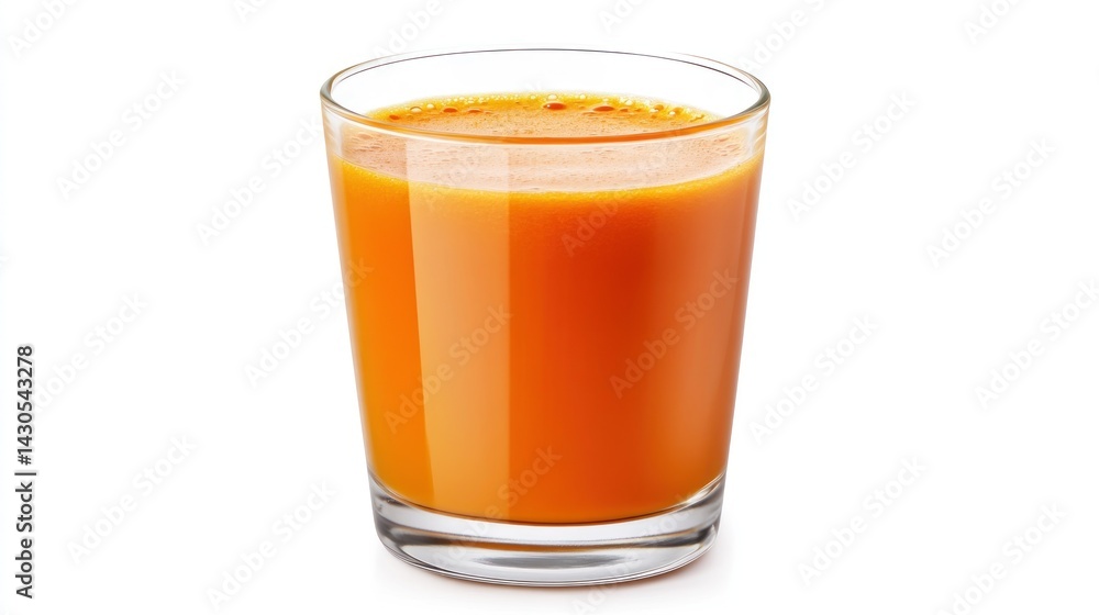 Freshly squeezed orange juice in a glass Freshly squeezed orange juice in a glass