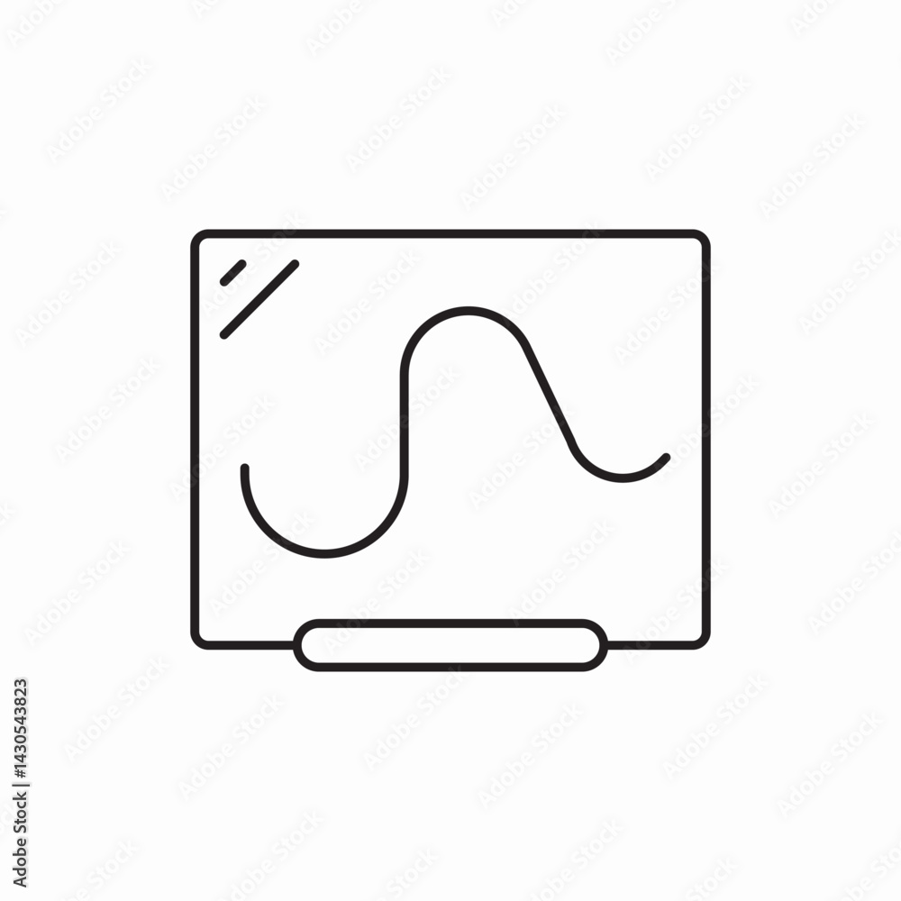Fototapeta premium board graph icon vector sign