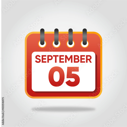 September 5 Calendar Illustration