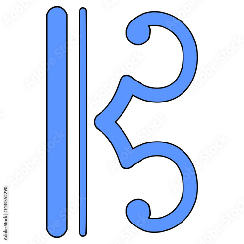 alto clef illustration hand drawn isolated vector