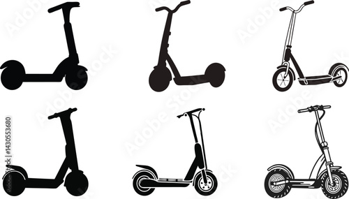 Scooter icon silhouette.