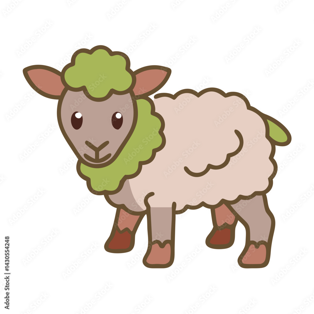 a vector illustration of a sheep a vector illustration of a sheep