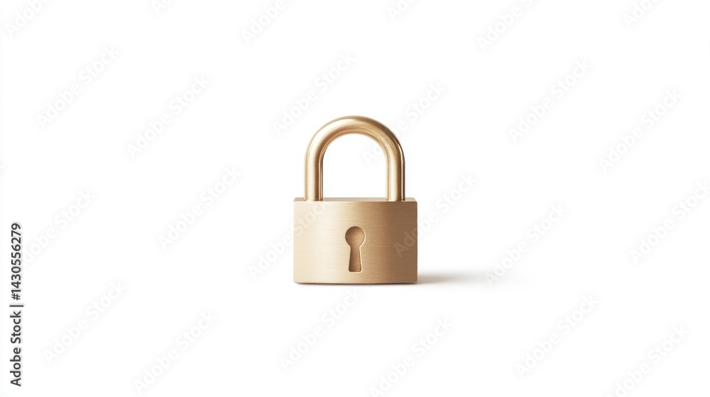Gold padlock, security, safety, protection Gold padlock, security, safety, protection