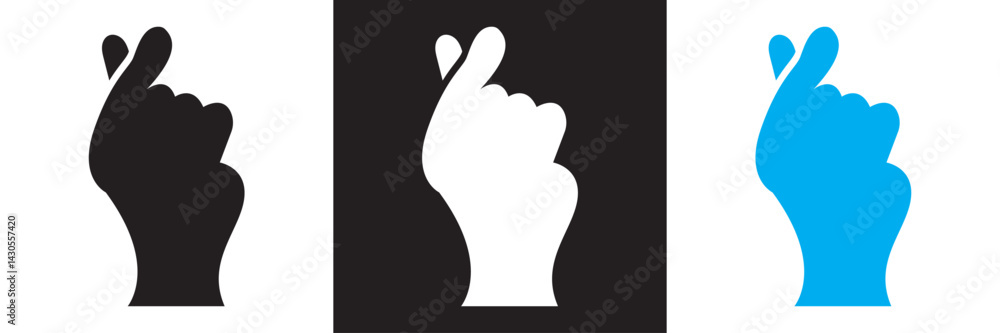 Hand gesture icon. Vector for websites, mobile interfaces, presentations, banner, visual branding etc. Vector illustration. isolated on white and black background. EPS 10 Hand gesture icon. Vector for websites, mobile interfaces, presentations, banner, visual branding etc. Vector illustration. isolated on white and black background. EPS 10