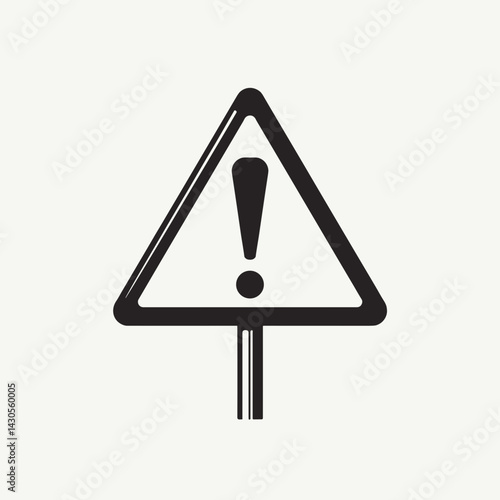 Exclamation Mark Triangle Sign, Safety Reminder, Hazard Indication, Caution Symbol for Road Safety Websites, Workplace Safety Manuals, Danger Awareness Education