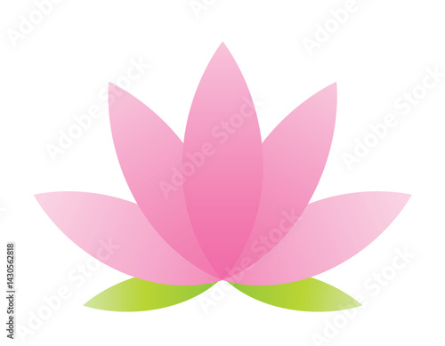 Obraz na płótnie FLEUR DE LOTUS 1 - Illustration vectorielle w salonie