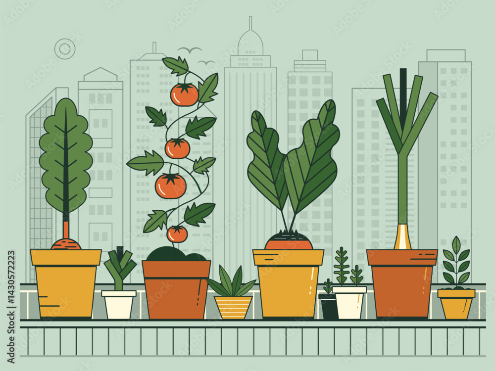 Growing Vegetables on Balcony Urban Garden