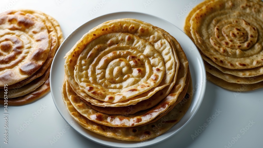 Top View of Lacha Paratha Top View of Lacha Paratha