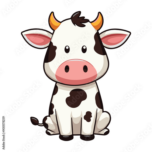 cow vector design draw