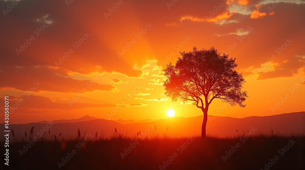 Solitude in Sunset Glow Solitude in Sunset Glow