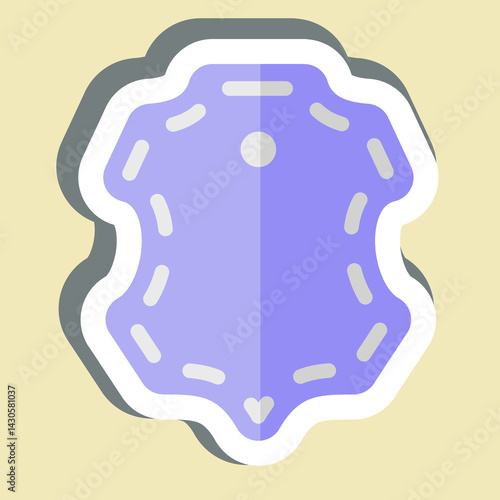 Sticker Sheepskin. related to Fabric symbol. design editable