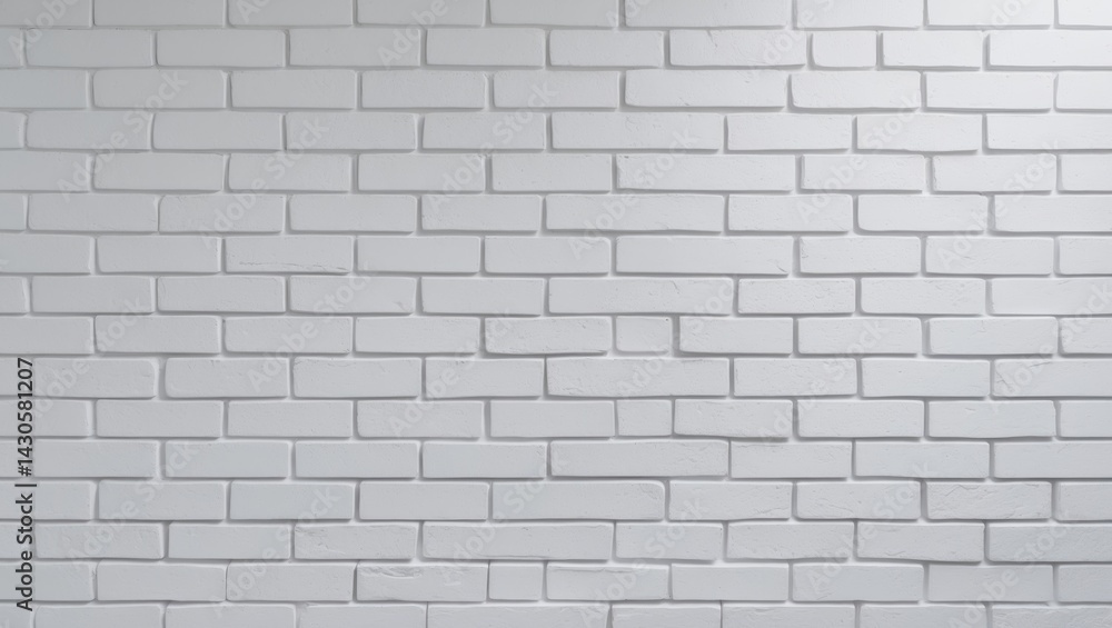Naklejka premium Smooth modern white brick wall texture for background