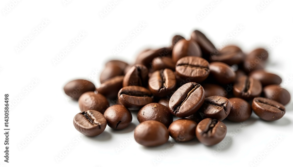 roasted coffee beans isolated on white background roasted coffee beans isolated on white background