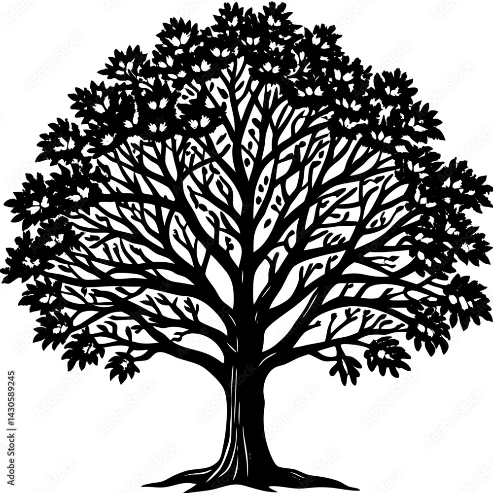 Obraz premium vector tree silhouette
