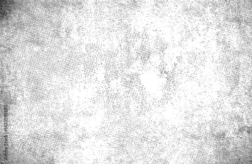 Abstract grunge black and white distressed texture background, Isolated on white background