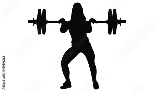 weight lifting girl  vector