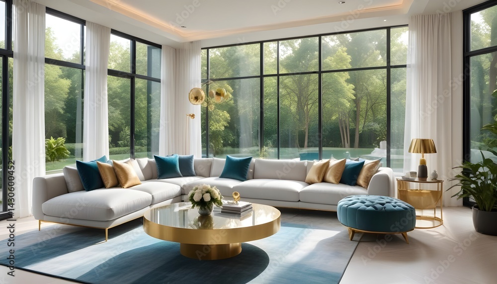 Fototapeta premium interior modern design room 3d