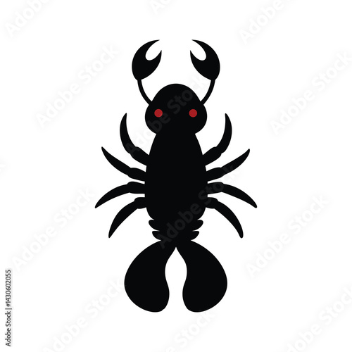 vector illustration of cartoon crab