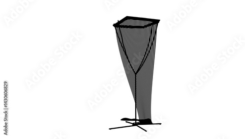 Volleyball Setter Trainer Net , black isolated silhouette