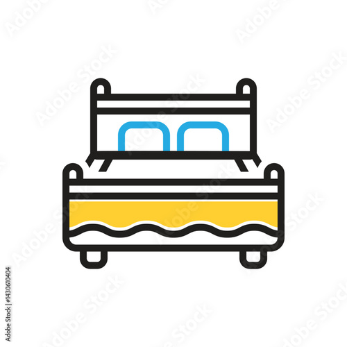 Multi color icon for bed