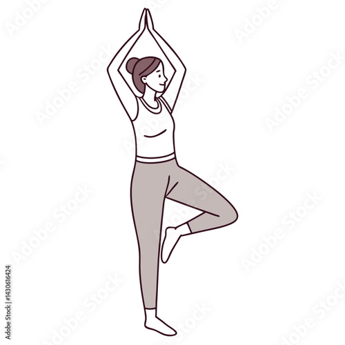 woman doing yoga