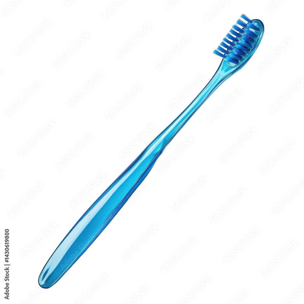 Blue toothbrush isolated on transparent background. Realistic illustration. Blue toothbrush isolated on transparent background. Realistic illustration.