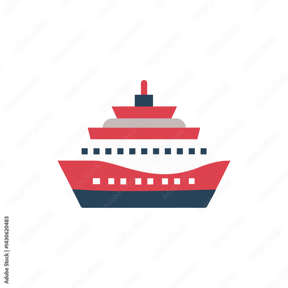 Obraz premium Cruise Ship Icon isolated on transparent background