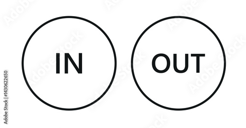 Wallpaper Mural  Yellow and black in and round warning direction info sticker badge icon with an arrow and text.vector icon Torontodigital.ca