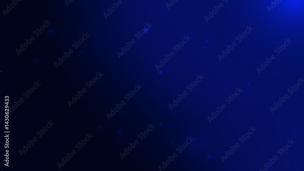 Fototapeta premium Elegant Deep Blue Gradient Background with Soft Glowing Particles for Futuristic Design