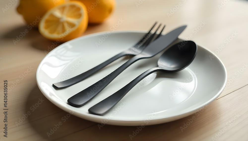 Cutlery set with Fork, Knife and Spoon isolated on white background Cutlery set with Fork, Knife and Spoon isolated on white background