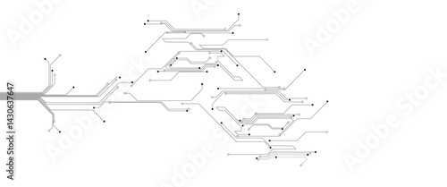 Abstract digital technology futuristic internet network speed connection white and black background. Technology background with crossed lines and dots.