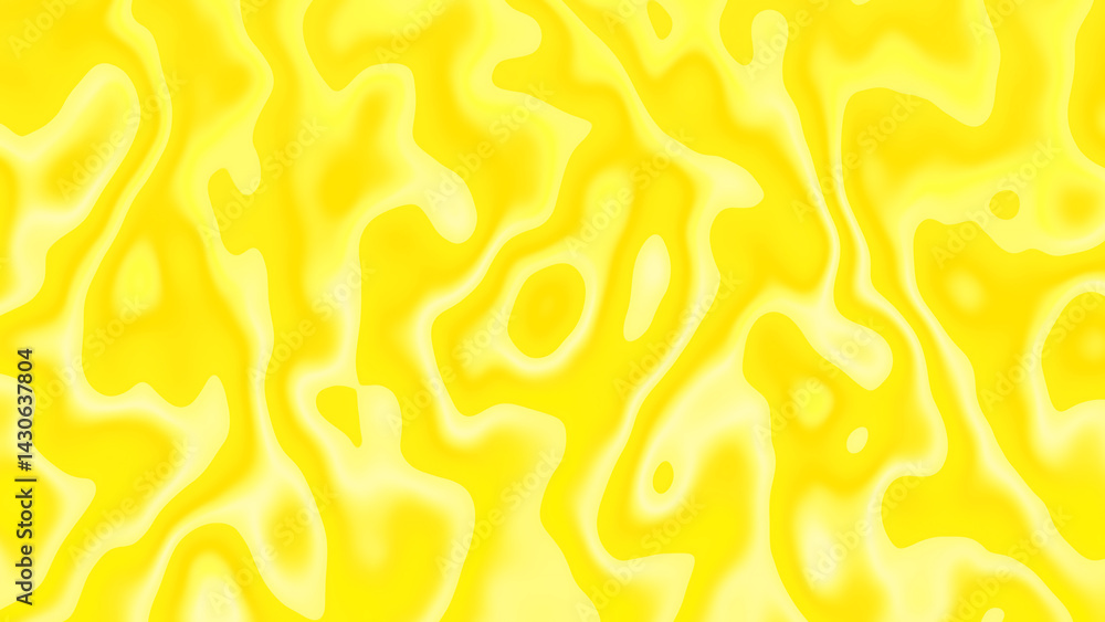 Abstract Yellow Liquid Background with Smooth Wavy Patterns Abstract Yellow Liquid Background with Smooth Wavy Patterns