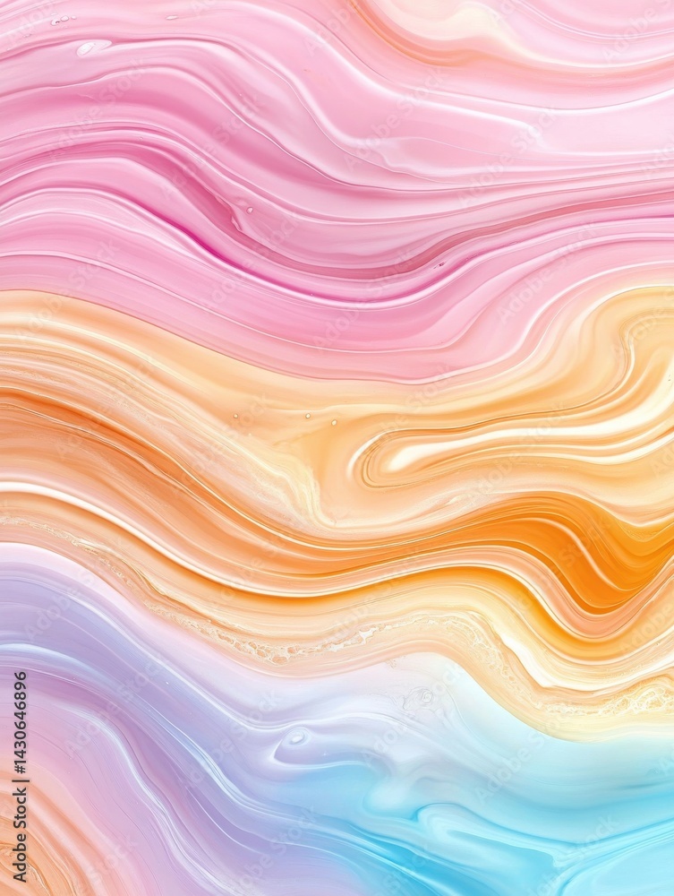 A mesmerizing abstract background showcasing a soft pastel marble swirl texture with delicate flowing lines of pink, orange, and blue creating a dreamy and serene visual A mesmerizing abstract background showcasing a soft pastel marble swirl texture with delicate flowing lines of pink, orange, and blue creating a dreamy and serene visual