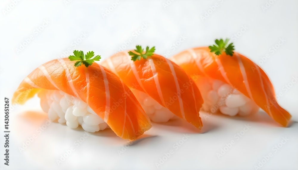 Nigiri Sushi set on a white background Nigiri Sushi set on a white background