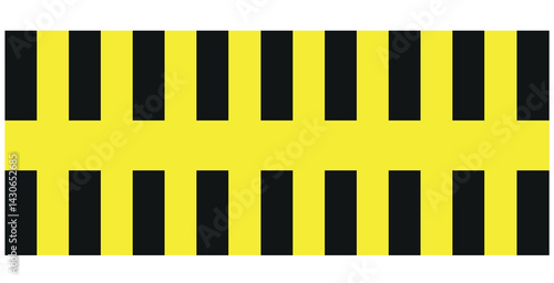  simple black and yellow security tape floor marking icon with diagonal stripes and aspect ratio vector icon