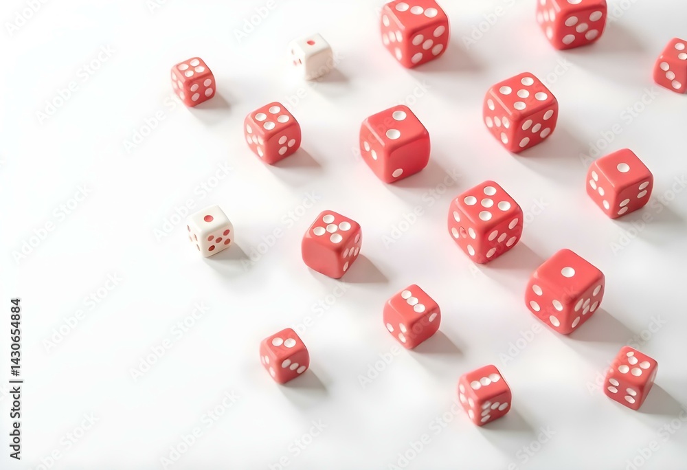Red dice isolated on a white background Red dice isolated on a white background