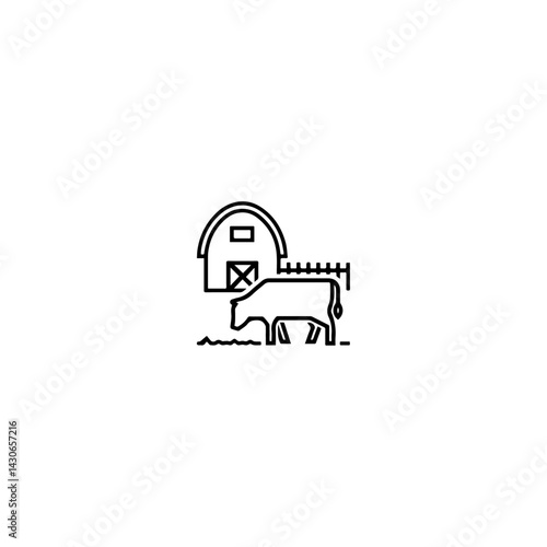 Farm icon flat vector design