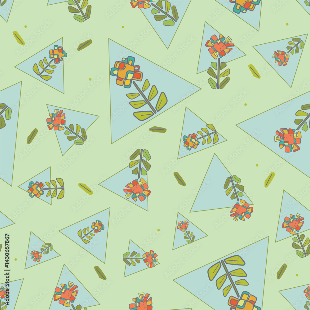 Fototapeta premium Geometric hand draw surface design pattern
